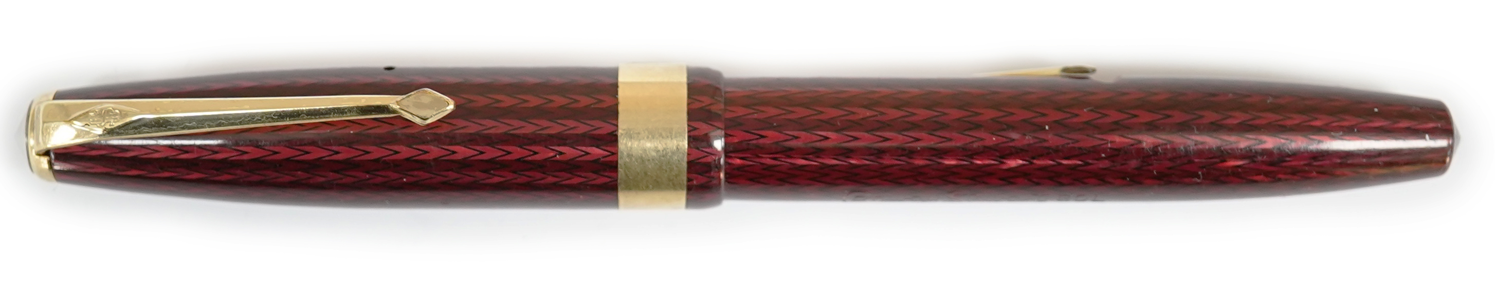 A Conway Stewart No.60L in red herringbone